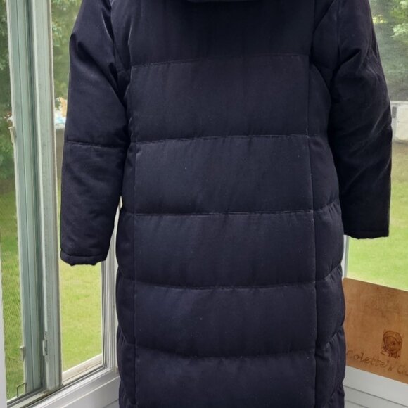 Talbots Black Long Quilted Puffer Down Hooded Coat - Picture 6 of 8